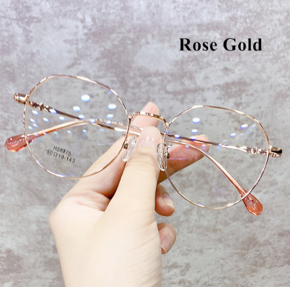 【Ready Stock】Korean Anti Radiation Eyeglasses Round Metal Frame Eyeglasses Women/men